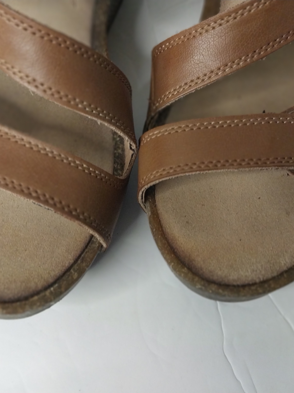 Clarks Women’s Brown Leather Multi-Strap Slingback Sandals - Picture 3 of 8